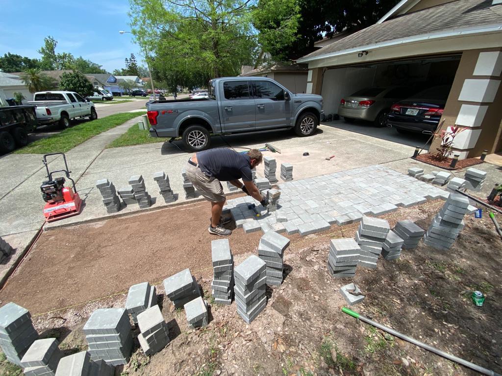 Paver pool deck project in Orlando