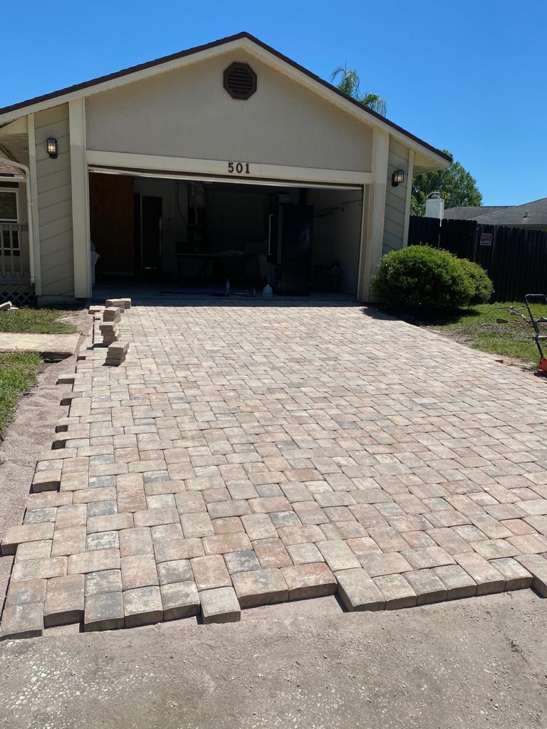 Paver patio project in Orlando
