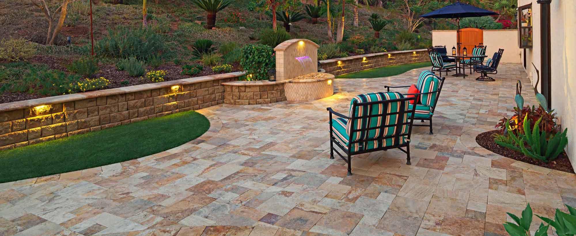 Paver patio and outdoor living space